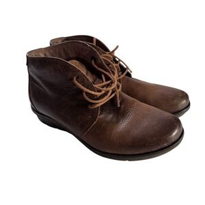 Clarks Leather Chukka Boots Womens 6 Brown Excellent Lace Up Wedge Ankle Boot